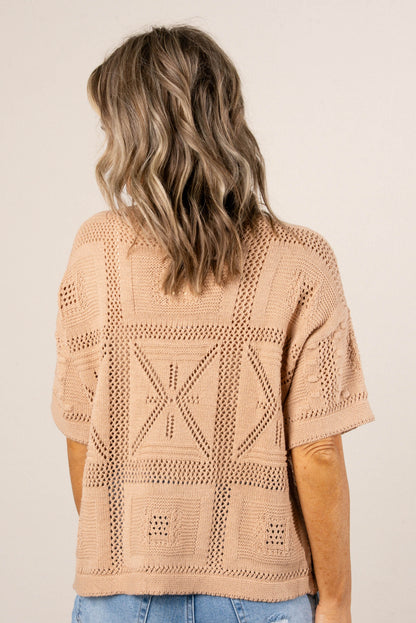 Crocheted Open Knit Top