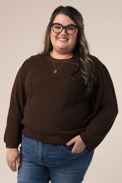 Pleated Shoulder Sweater