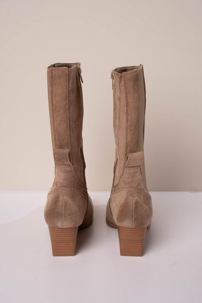 Dance Gored Block Heel Boot