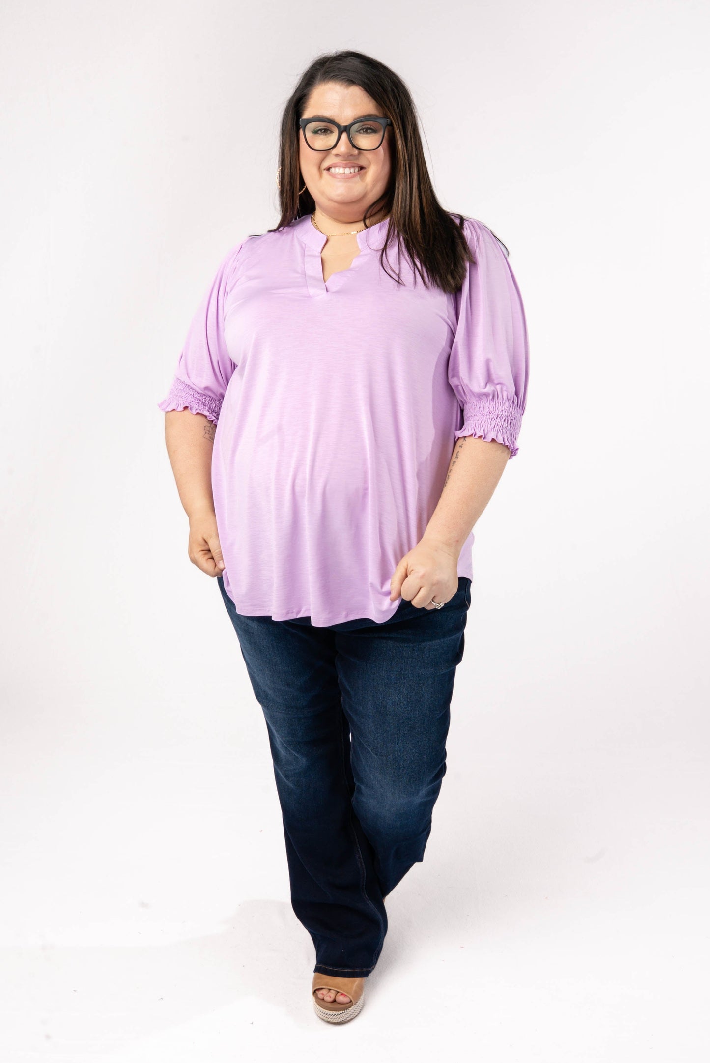 Liz Smocked Sleeve Top *Final Sale*