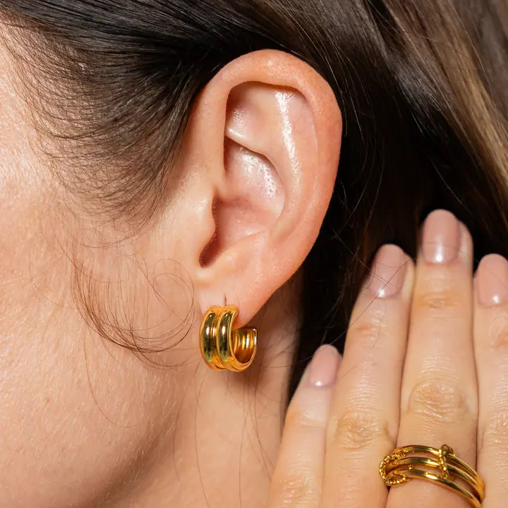 Twin Mini Hoops Earrings