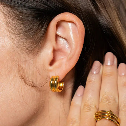 Twin Mini Hoops Earrings