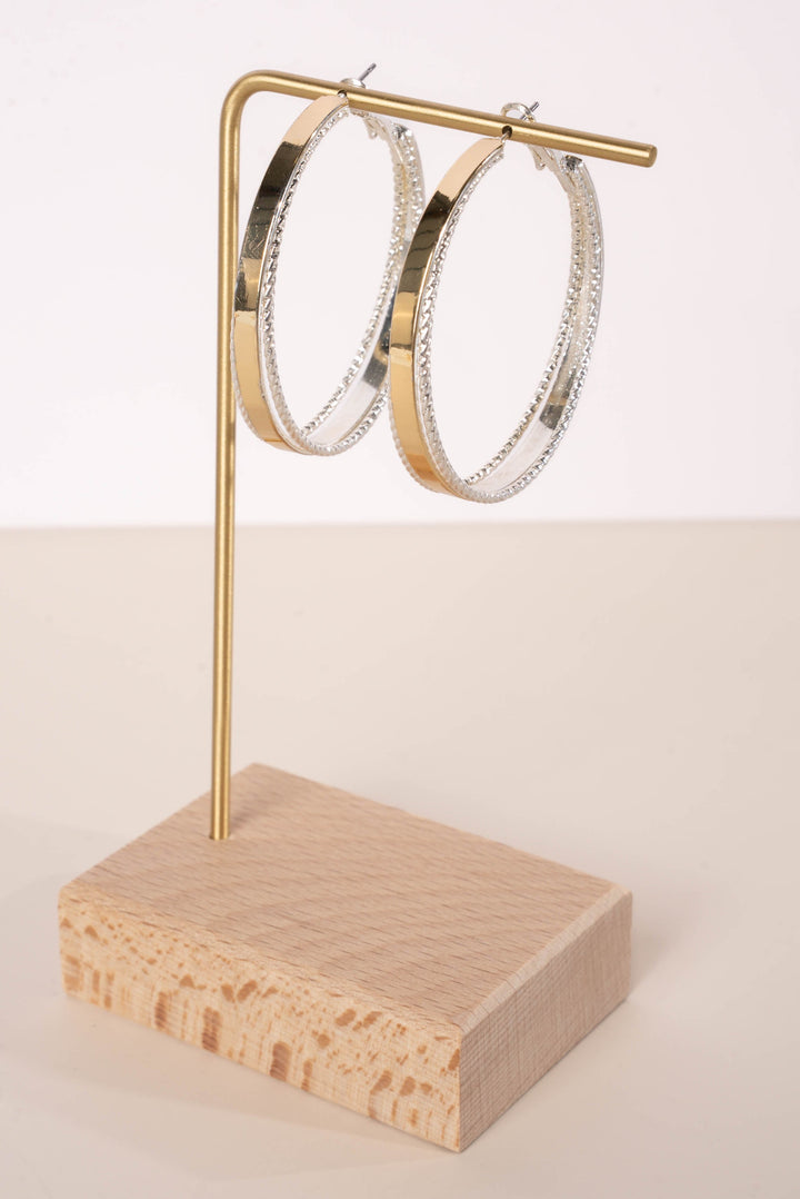 Textured Triple Hoop Earrings