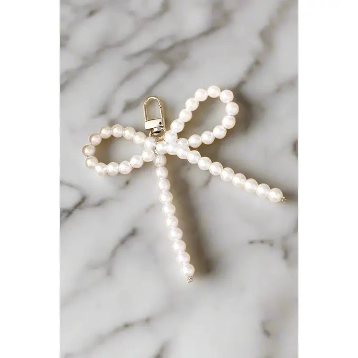 Pearl Bow Purse Charm
