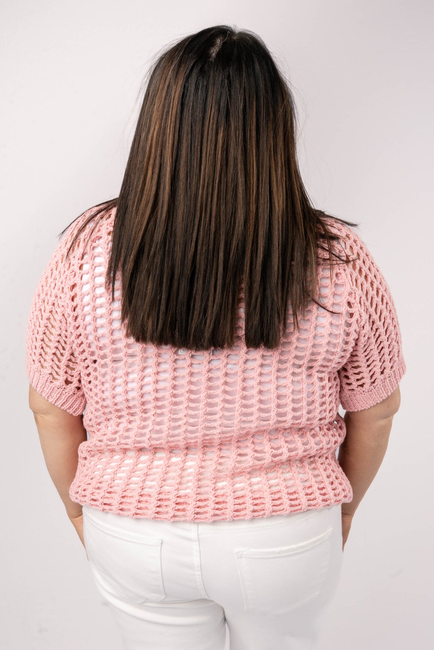 Open Knit Raglan Top