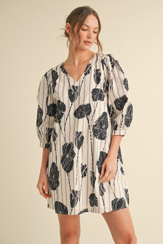 Stripes & Flower Dress