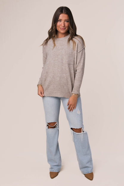 Melange Knit Hi-Lo Sweater *Final Sale*