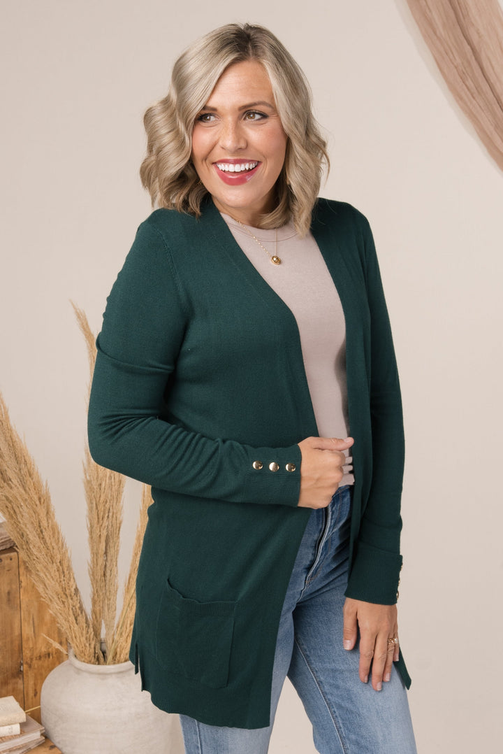 Button Cuff Sweater Cardigan *Final Sale*