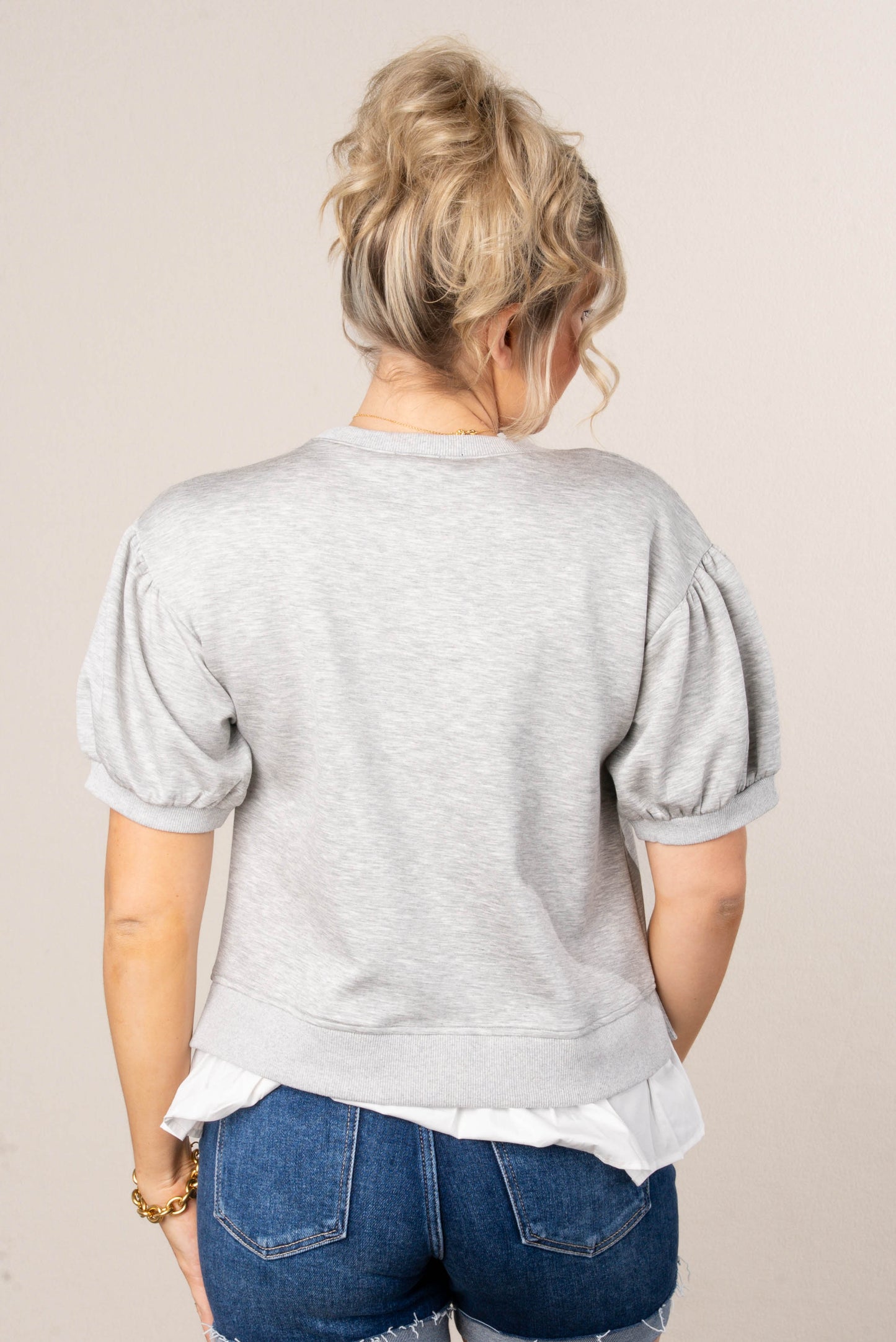 Layered Look Ruffle Hem Top *Final Sale*