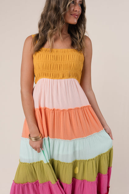 Gauze Knit Rainbow Sundress