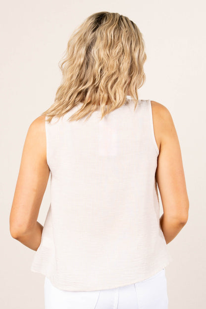 Pintucked Bow Front Blouse