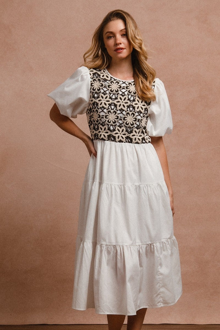 Crochet Top Midi Dress