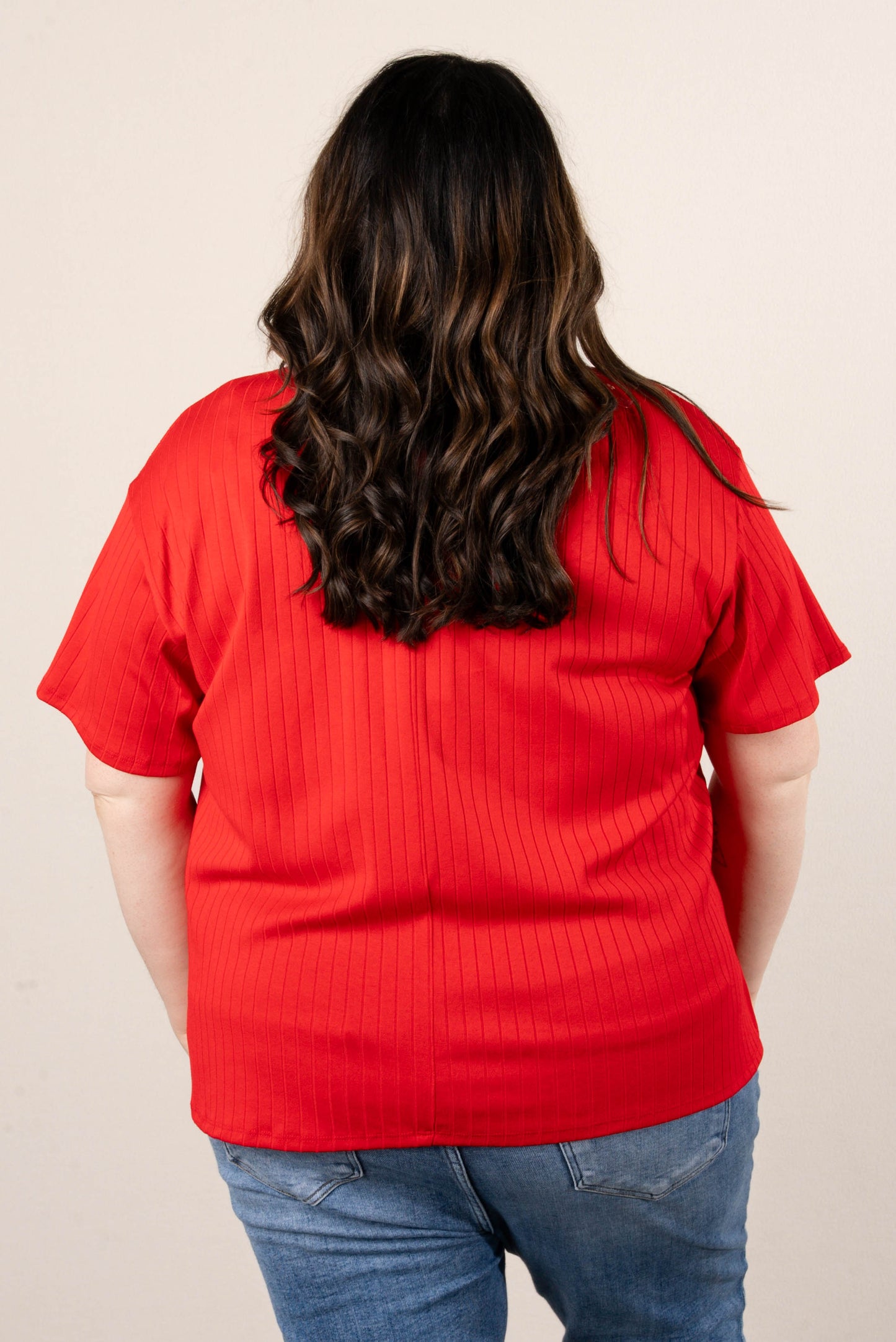 Wide Ribbed Pocket Top