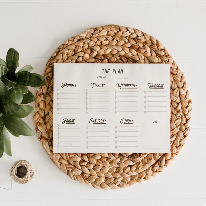 The Plan Weekly Notepad Planner
