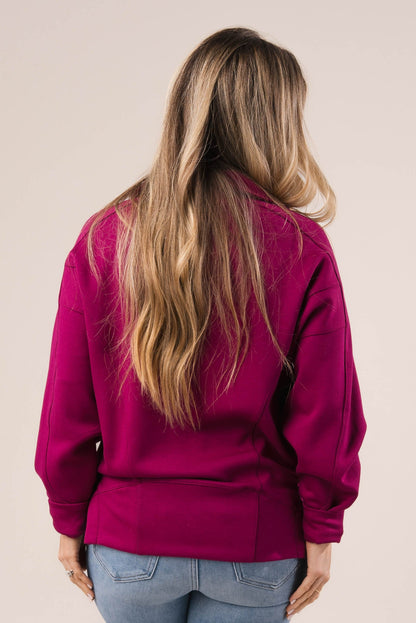Seamed Half Zip Pullover *Final Sale*