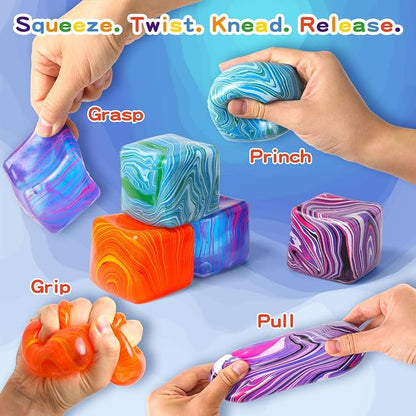 Marbled Stress Relief Squishy Cube