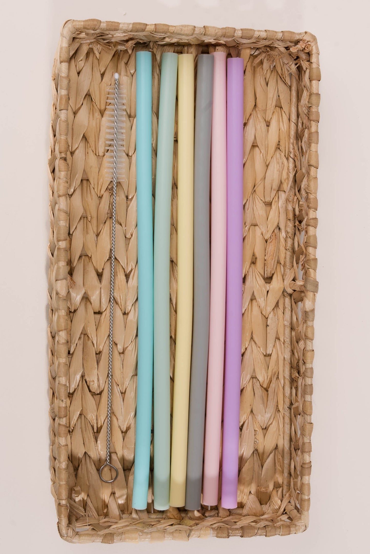 6 PC Silicone Straws With Brush