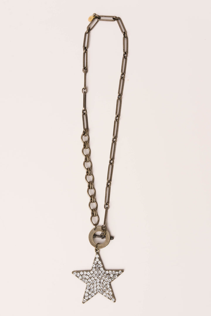 Toggle CZ Star Pendant Necklace