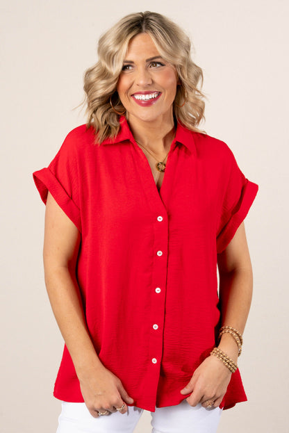 Crinkle Knit Hi-Lo Shirt