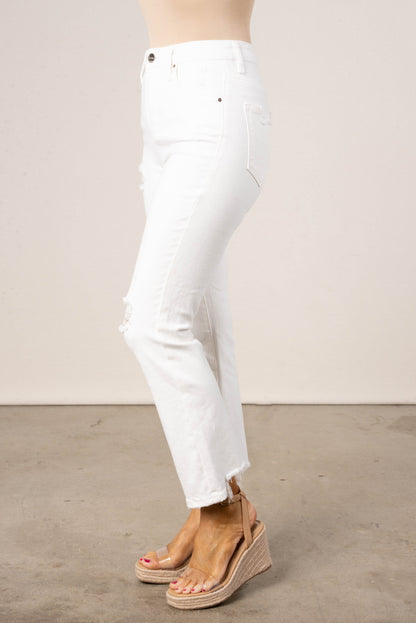Risen High Rise Tummy Control Crop Jeans
