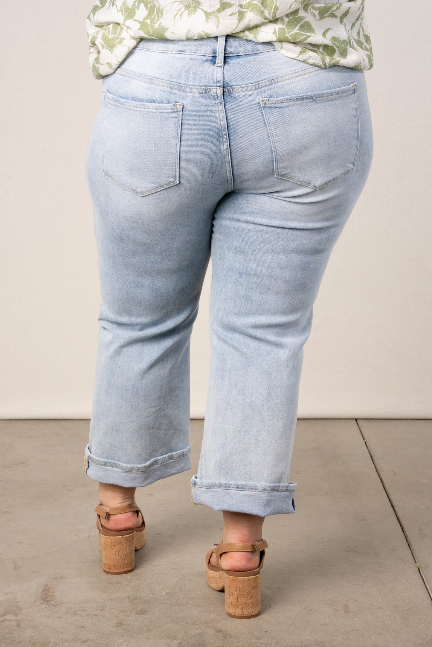 Risen Mid Rise Crop Flare Jeans