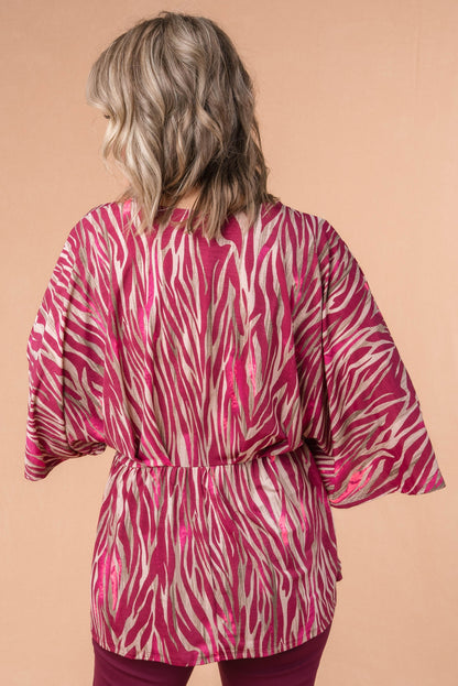 Zebra Dolman Babydoll Top *Final Sale*
