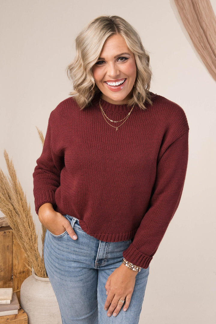 Rib Knit Cropped Sweater *Final Sale*