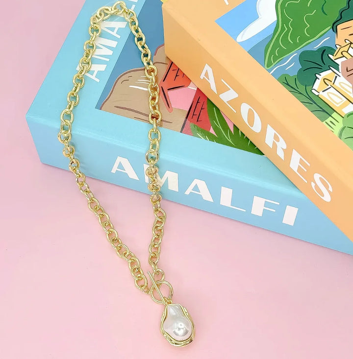 Golden Drift Pearl Necklace PRE-ORDER