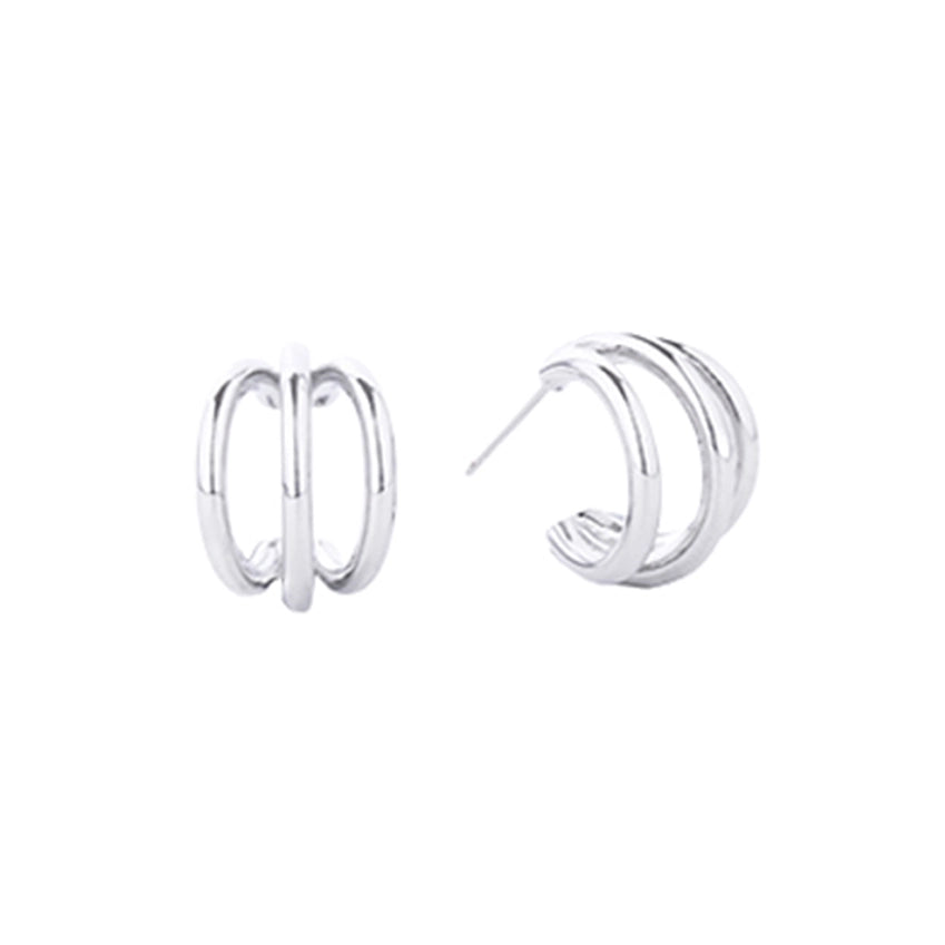 Triple Threat Hoop Earrings