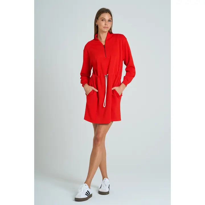 Drawstring Waist Dress