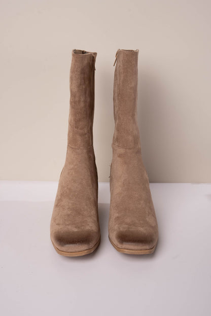 Dance Gored Block Heel Boot