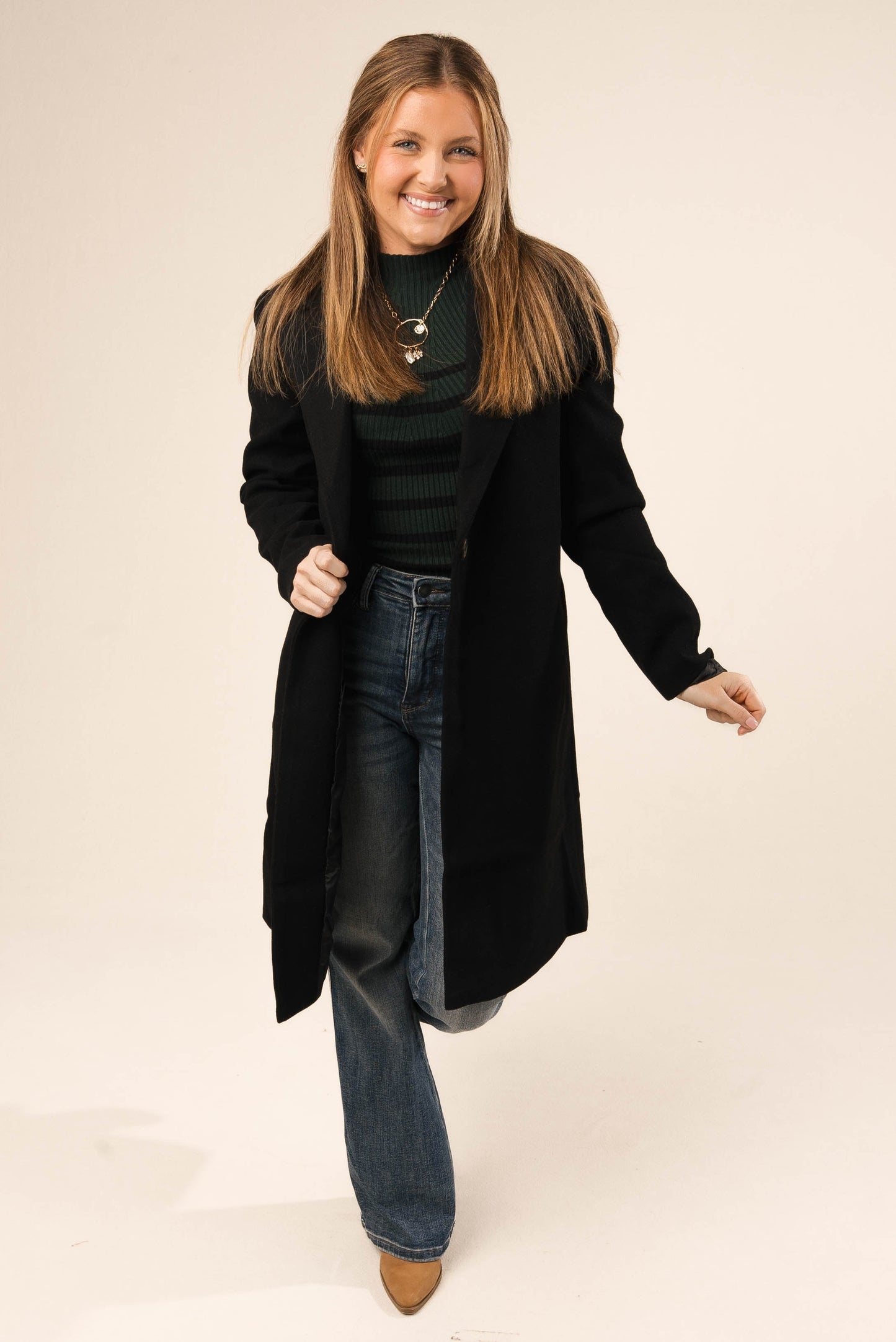 Striped Ribbed Mock Neck Sweater *Final Sale*