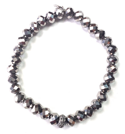 Glass Bead + Charm Bracelet