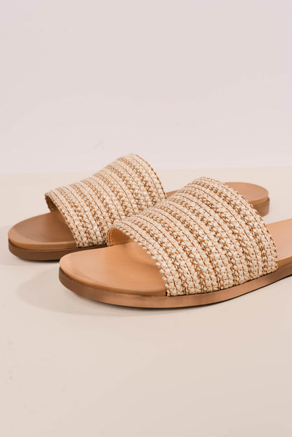 Fate Raffia Slide Sandal