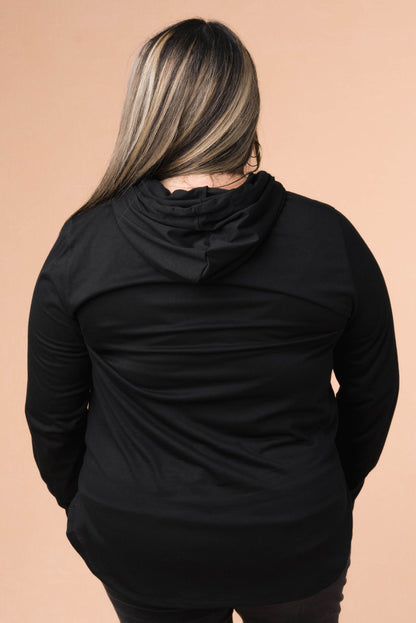 Thumbhole Cuff Hooded Pullover