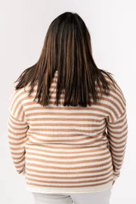 Striped Rolled Hem Sweater