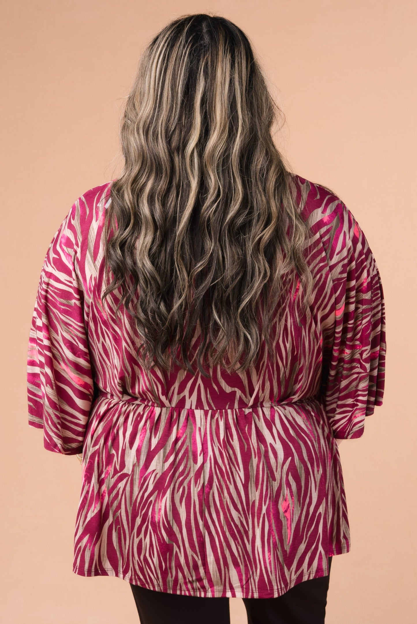Zebra Dolman Babydoll Top *Final Sale*