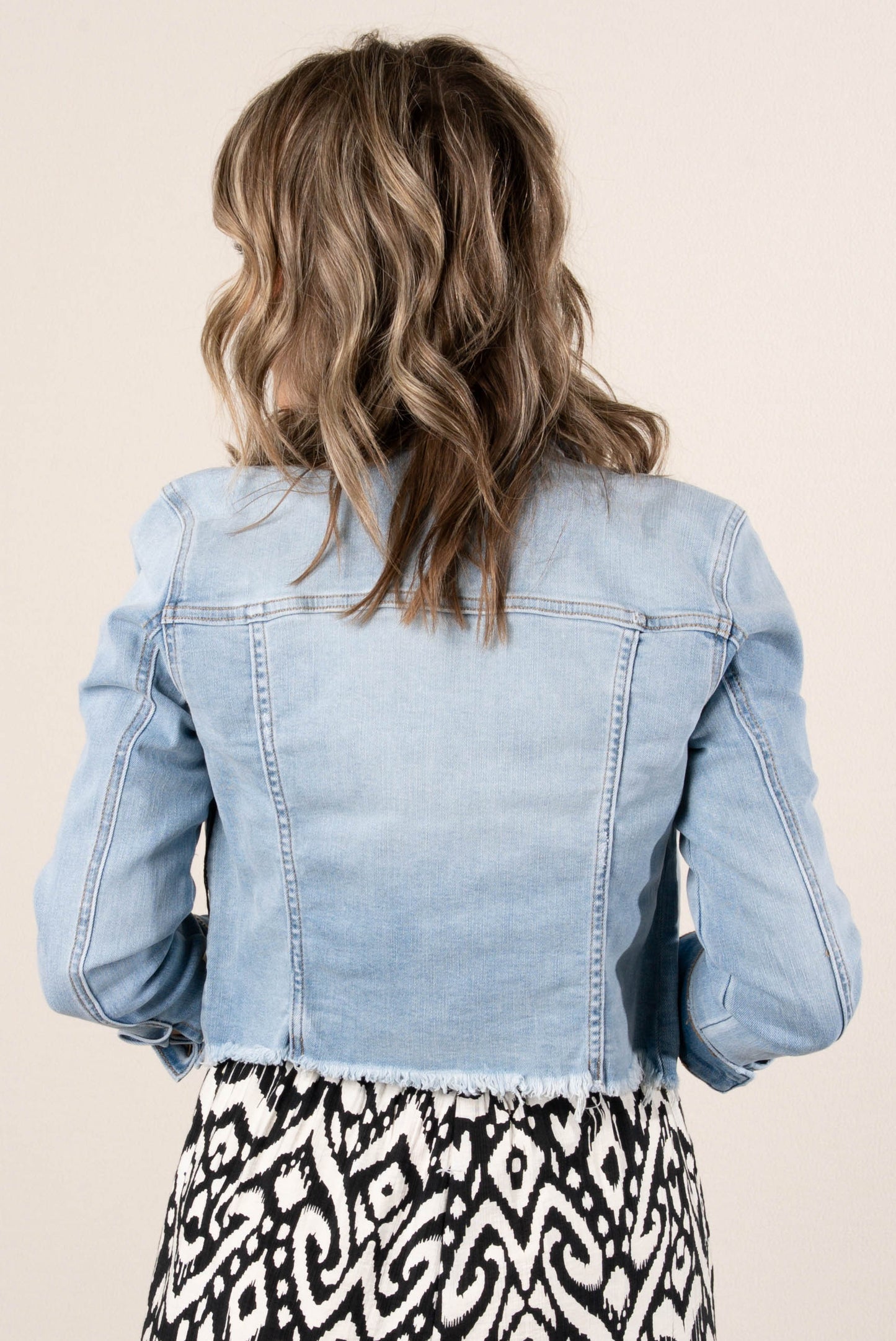 Sneak Peek Crop Denim Jacket