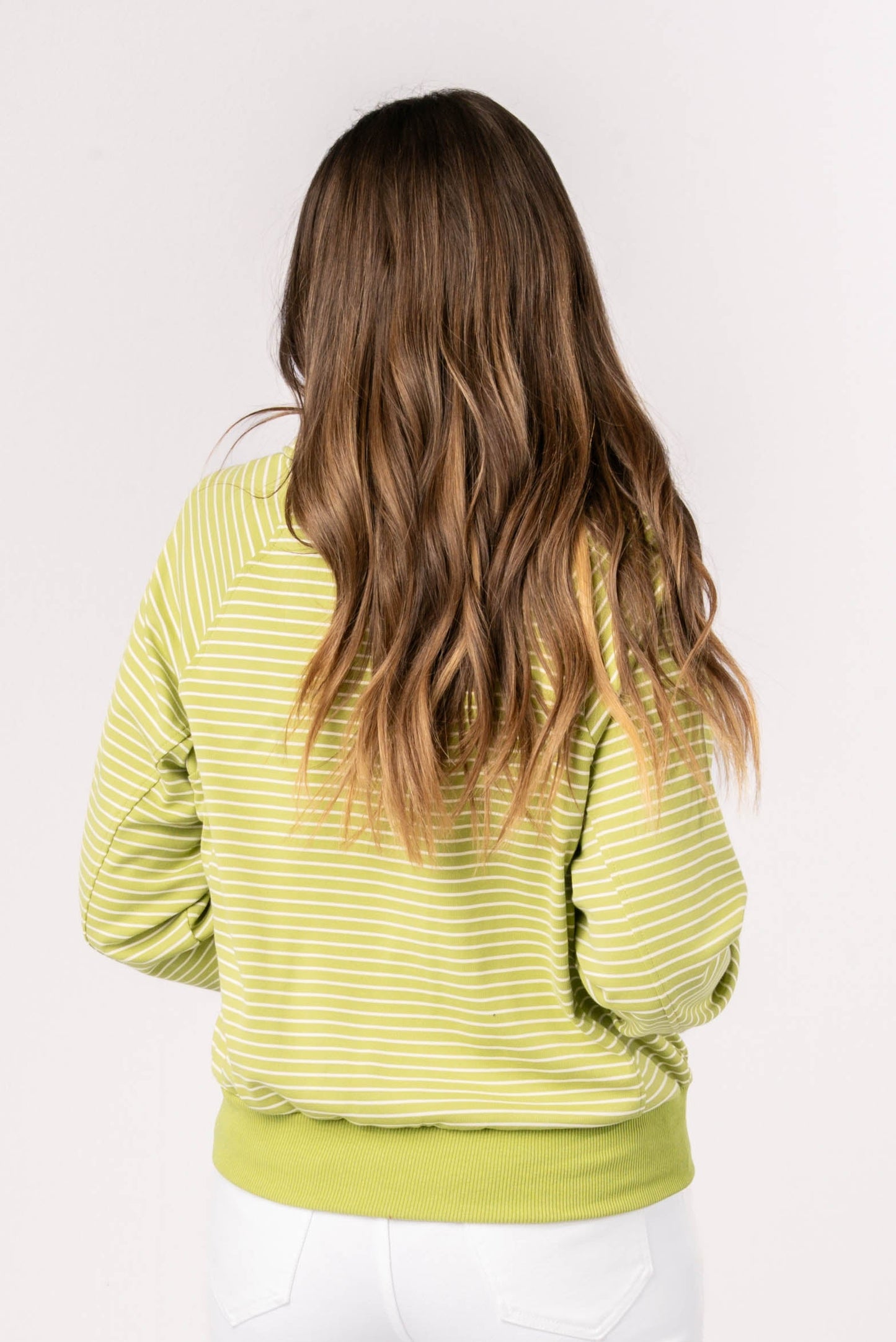 Striped Half Snap Polo Pullover