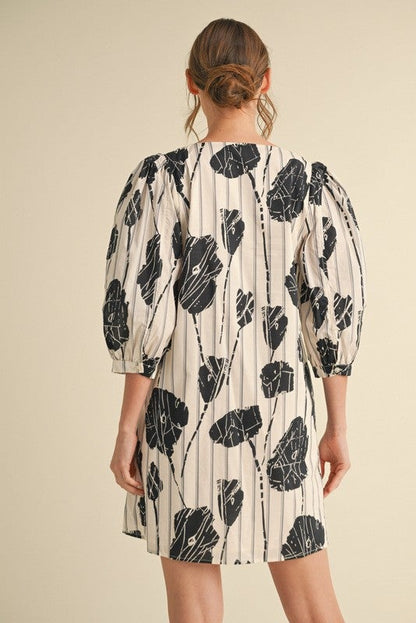 Stripes & Flower Dress