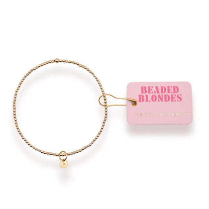 Beaded Blondes | Initial Charm Bracelet in Gold
