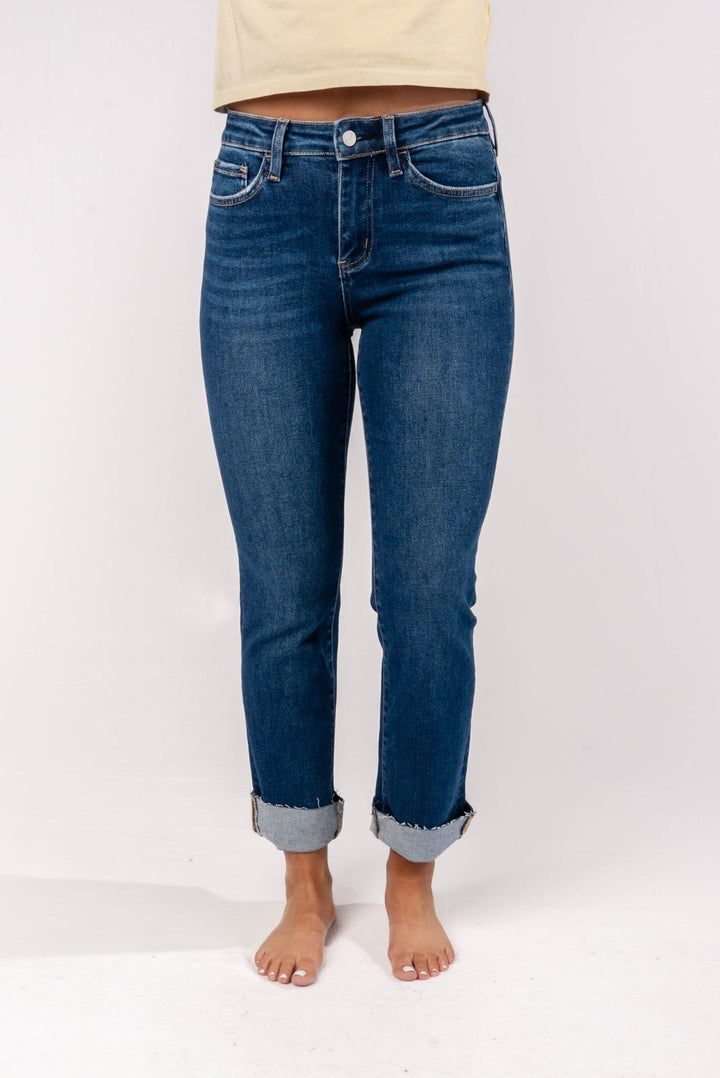 Lovervet High Rise Crop Slim Straight Jeans