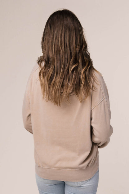 Washed Seamed Hooded Pullover