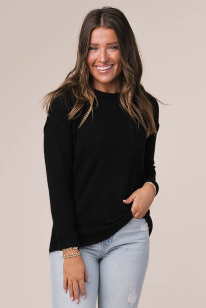 Melange Knit Hi-Lo Sweater *Final Sale*