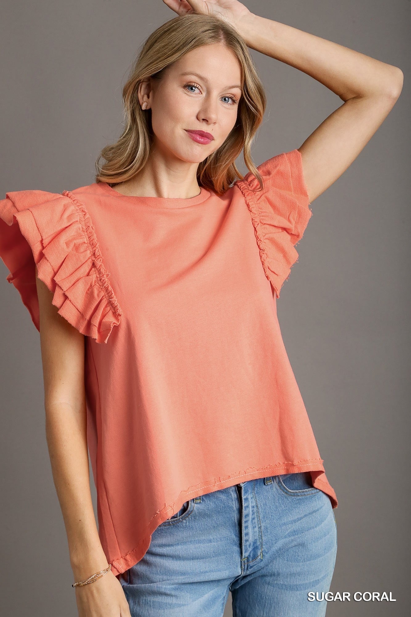 UMGEE Ruffle Sleeve Top