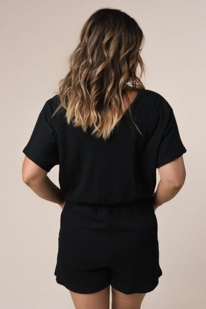 Ribbed Dolman Romper