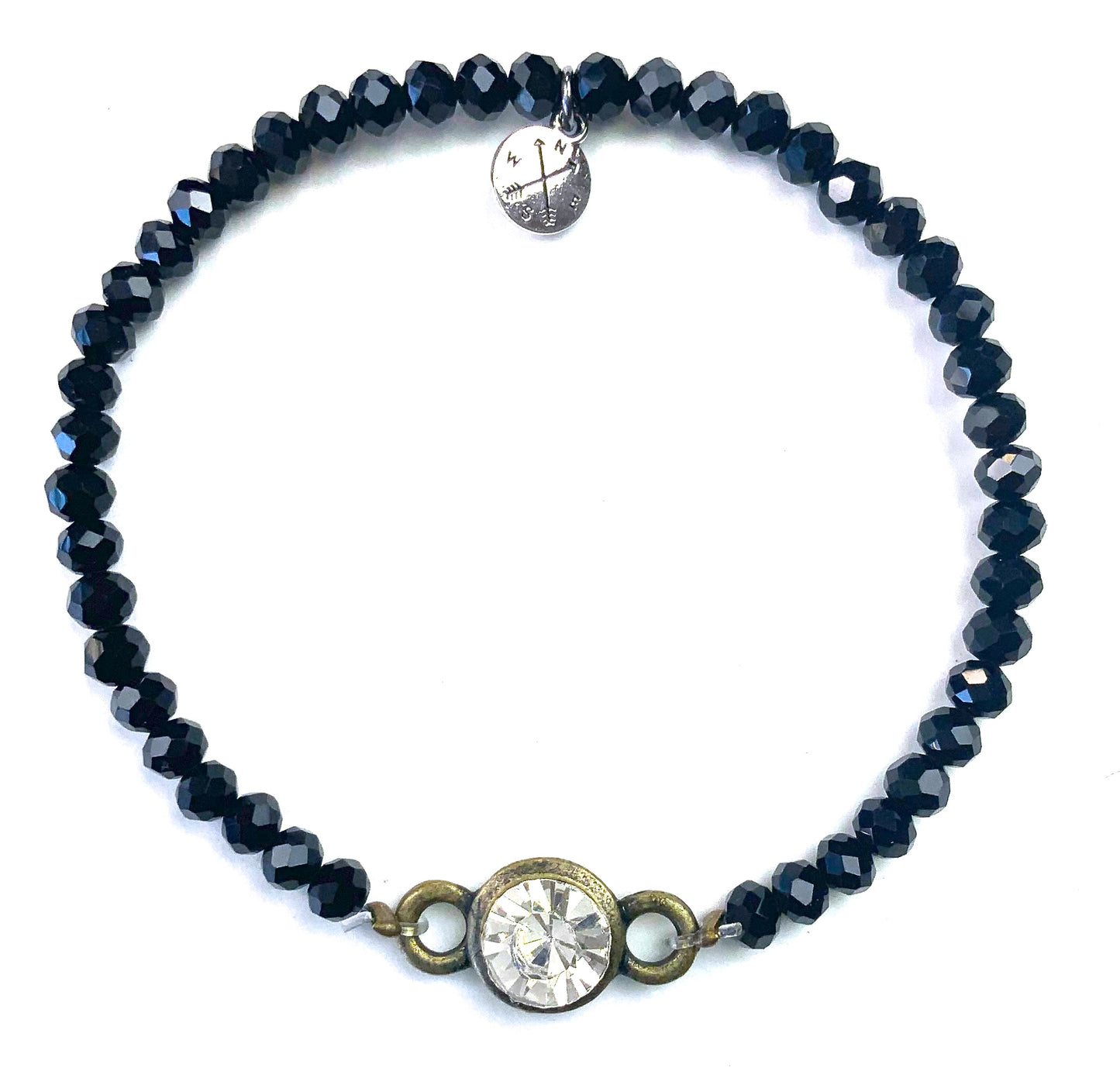 Glass Bead + Charm Bracelet