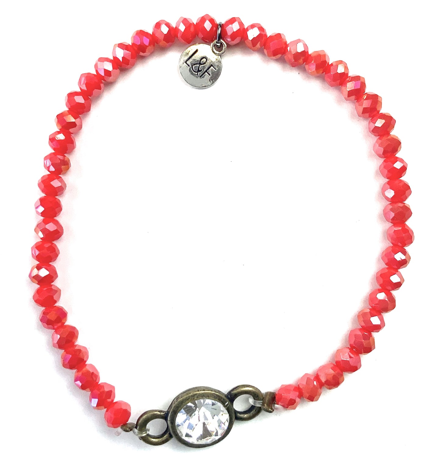 Glass Bead + Charm Bracelet