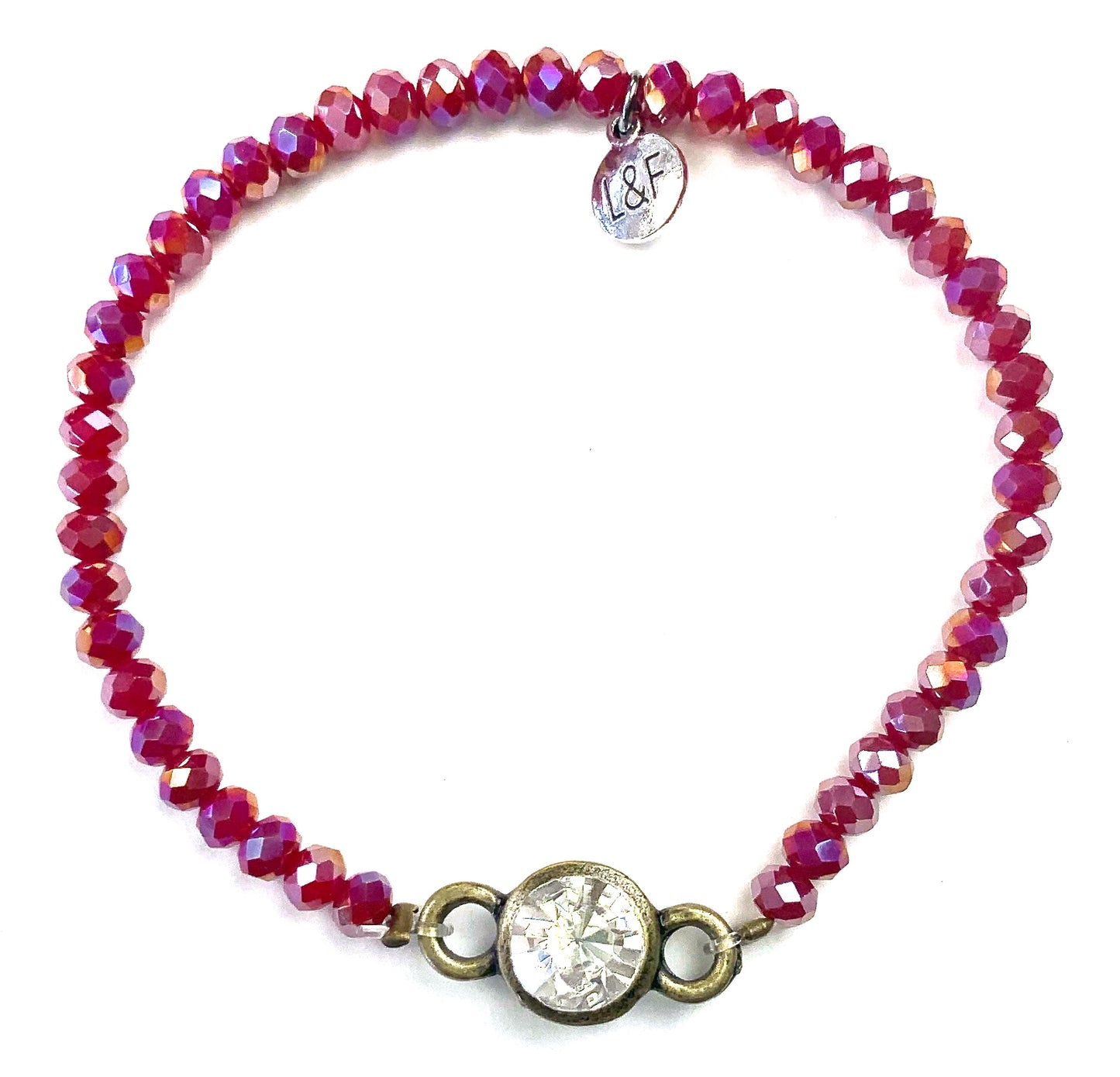 Glass Bead + Charm Bracelet