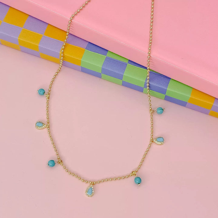Turquoise Teardrop Necklace